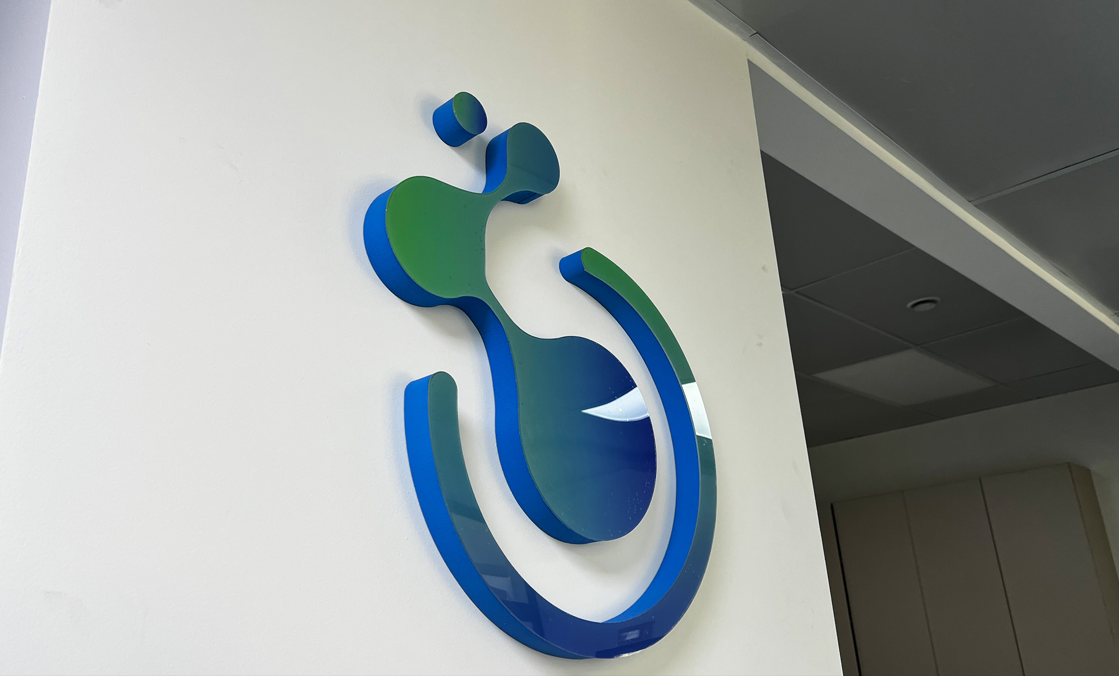 Об’ємний глянцевий логотип фото