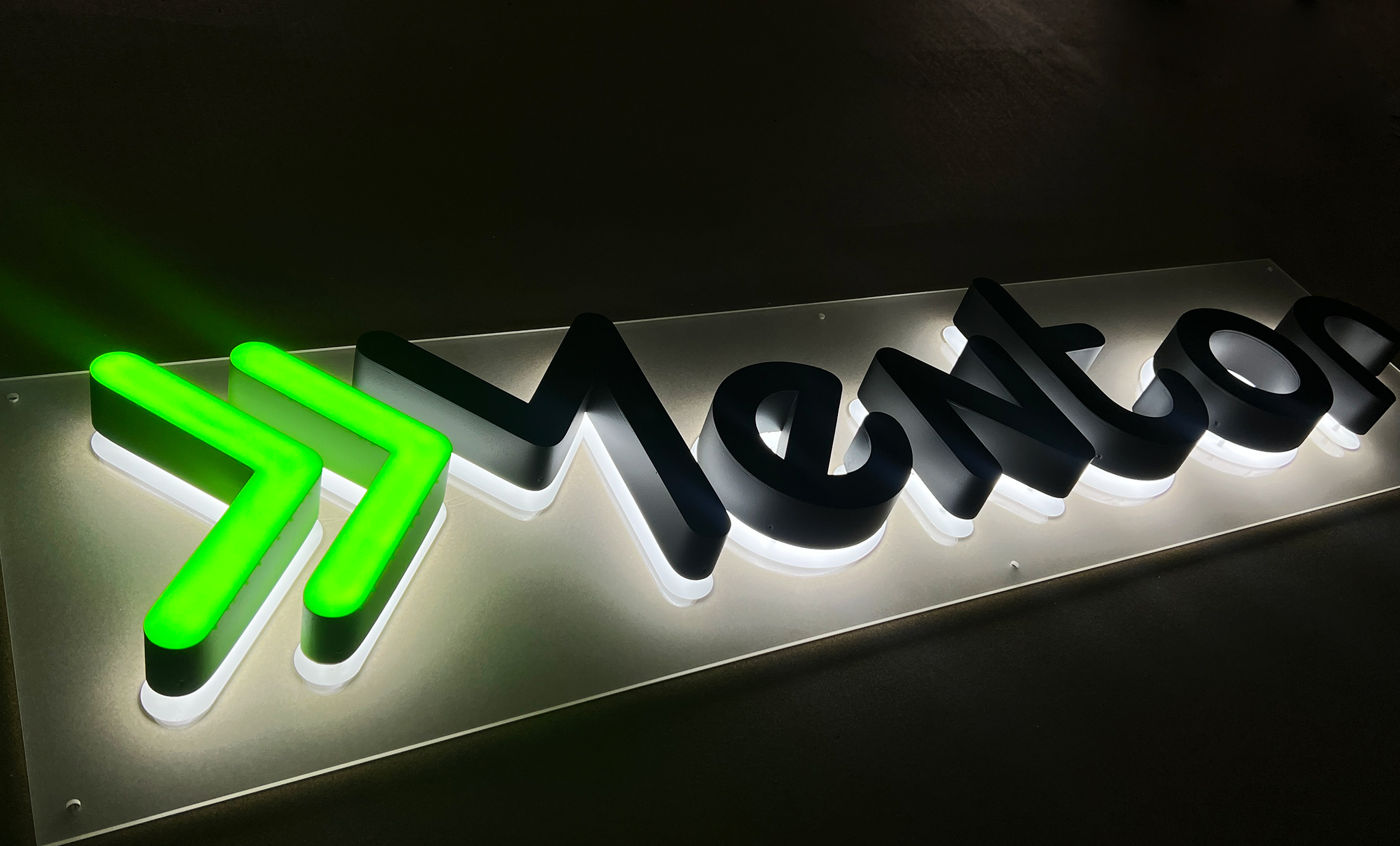 Логотип с контражуром из акрила фото