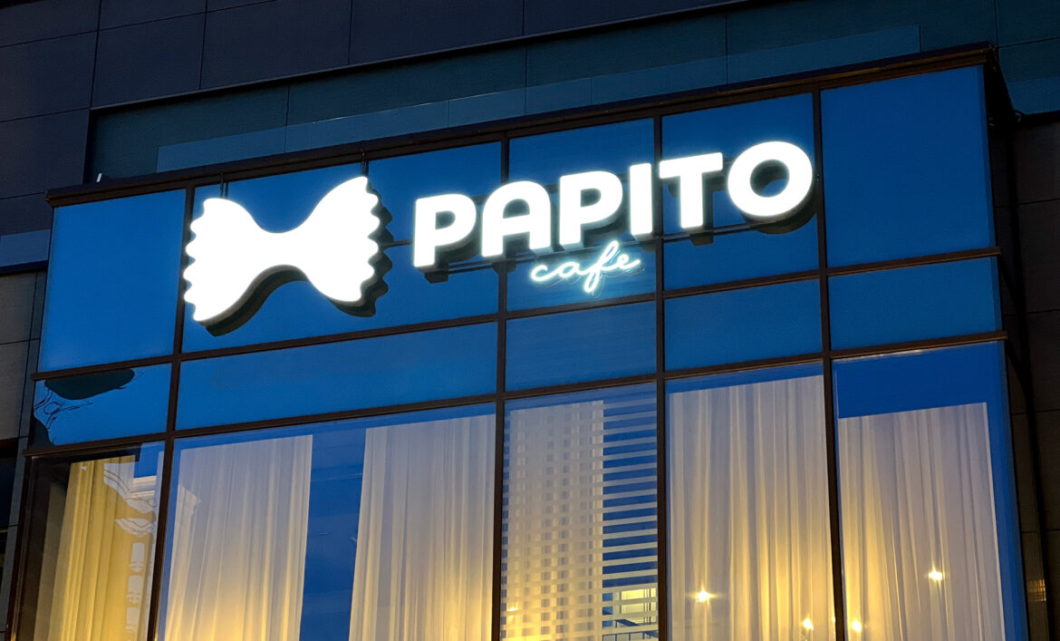 Световая вывеска на витрину фото